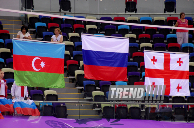 Azərbaycan gimnastı Marina Durunda Avropa Oyunlarında gümüş medal qazandı. Bakı, Azərbaycan, 21 iyun 2015 